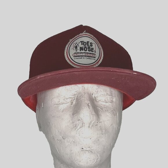 TOES on the NOSE Cap Hat Red Cord Logo So California Surf Surfer Beach sz OSFA - Picture 3 of 8